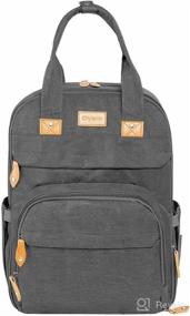 img 2 attached to Large Unisex Diaper Bag Backpack - Chytsmx Multifunctional Travel Back Pack for Mom and Dad (Dark Gray)