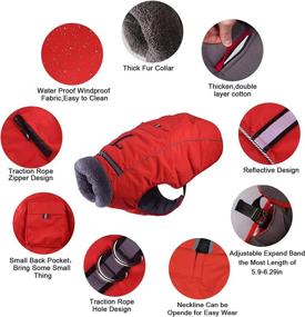 img 1 attached to 🐶 Dog Cold Weather Coats - Warm Reflective Waterproof Windproof Dog Vest Winter Coat for Small, Medium & Large Dogs - Easy Put on/off - L-3XL Sizes