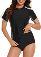 stay safe and fashionable with lecieldusoir women's upf 50+ rash guard swim shirt logo