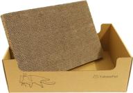 🐱 yabeepet cat scratcher pad: reversible cardboard box, corrugated scratch bed for kitty logo