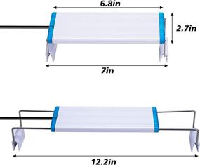 img 2 attached to 🐠 Enhance Your Aquarium with LED Aquarium Light - Full Spectrum 7"/8"/10"/12" Fish Tank Lights, 8W Multi-Color Freshwater/Saltwater Plant Lamp with White, Blue, and Red LEDs