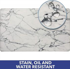 img 3 attached to SoHome Marble White Anti-Fatigue Kitchen Mat: Non-Slip, Stain-Resistant & Easy To Clean!