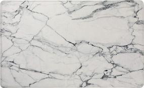 img 4 attached to SoHome Marble White Anti-Fatigue Kitchen Mat: Non-Slip, Stain-Resistant & Easy To Clean!