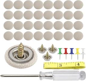 img 4 attached to 🔩 Premium Car Roof Repair Rivets | Headliner & Button Fixing Kit | 60 pcs Auto Roof Snap Rivets Retainer for Interior Ceiling Cloth Repair | Includes Installation Tool | Beige Grid Design