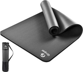 img 4 attached to Premium Non-Slip Yoga Mat With Carrying Strap And Bag - 72"L X 32"W, Ideal For Exercise And Fitness At Home - Gruper Thick Workout Mat