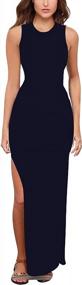img 4 attached to 👗 LaSuiveur Women's Bodycon Summer Beach Vacation Dress: Sleeveless Style with High Slit