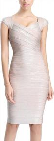 img 4 attached to Women'S Cap Sleeve Crisscross Bandage Dress, Size Small