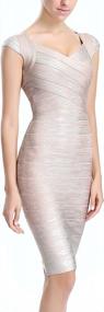 img 3 attached to Women'S Cap Sleeve Crisscross Bandage Dress, Size Small
