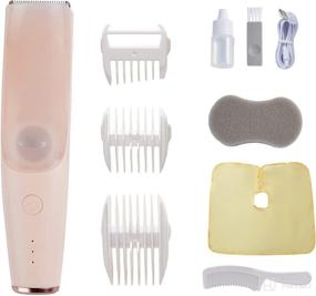 img 4 attached to 👶 Whisper Quiet Wislibe Baby Hair Clipper Kit – Cordless, Ultra-Effective Trimmer for Kids Haircut Clippers Set (Pink)