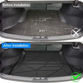 img 2 attached to 🚗 Custom Fit Trunk Mat for Dodge Charger & Chrysler 300 | Rear All-Weather Cargo Liner | TPO Material | 2011-2022 Compatible