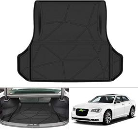 img 4 attached to 🚗 Custom Fit Trunk Mat for Dodge Charger & Chrysler 300 | Rear All-Weather Cargo Liner | TPO Material | 2011-2022 Compatible