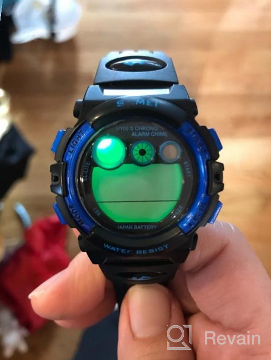 img 1 attached to Skmei Waterproof LED Light Kids Sports Watch – Multi Function Digital Wristwatches for Boys and Girls review by George Walker