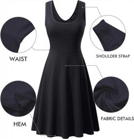 img 2 attached to Stylish And Comfortable: FENSACE Women'S Sleeveless Flared Tank Midi Dress