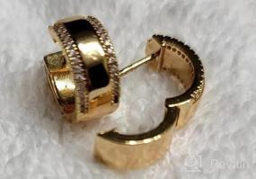 img 5 attached to Women'S Gold Huggie Hoop Earrings - Hypoallergenic, Dainty & Plated In Gold!