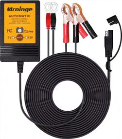 img 4 attached to Mroinge Automatic 6V/12V Trickle Charger For Vehicles, Motorcycles, Boats And More - Maintain Your Batteries With Ease!