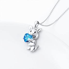 img 2 attached to 925 Sterling Silver Love Heart Animal Pendant Necklace For Women With Cubic Zirconia - Perfect Birthday Gift From DAOCHONG