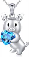 ожерелье с подвеской в ​​виде сердца и животных из стерлингового серебра 925 пробы для женщин с кубическим цирконием - идеальный подарок на день рождения от daochong логотип