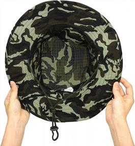 img 1 attached to FALETO Outdoor Boonie Hat: дышащая защита с широкими полями для сафари и рыбалки