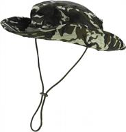 faleto outdoor boonie hat: дышащая защита с широкими полями для сафари и рыбалки логотип