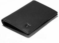 rfid blocking leather money clip bifold wallet for men - sleek and minimalist front pocket design logo