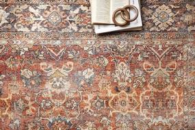 img 1 attached to Loloi II Layla Collection Spice/Marine Traditional 7'6"X9'6" Area Rug - LAY-02