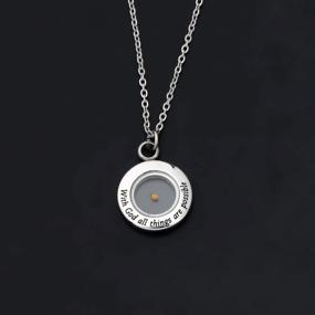 img 1 attached to Strengthen Your Faith With ENSIANTH'S Mustard Seed Pendant Necklace For Women And Girls