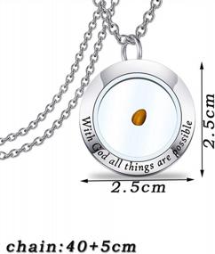 img 3 attached to Strengthen Your Faith With ENSIANTH'S Mustard Seed Pendant Necklace For Women And Girls