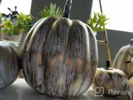 img 1 attached to 14-Pack Foam Black Pumpkins For Effortlessly Elevating Your Fall And Halloween Decor review by Tracy Johnston