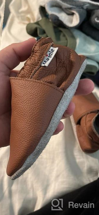 img 1 attached to 👶 Mejale Leather Infant Moccasins with Anti-Skid Soles – Perfect Pre-Walker Shoes for Boys review by Brett Tierney