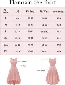 img 2 attached to HomRain Women'S High-Low Cocktail Dress For Elegant Wedding Guest Outfits, Fit-And-Flare Modest Dress For Church