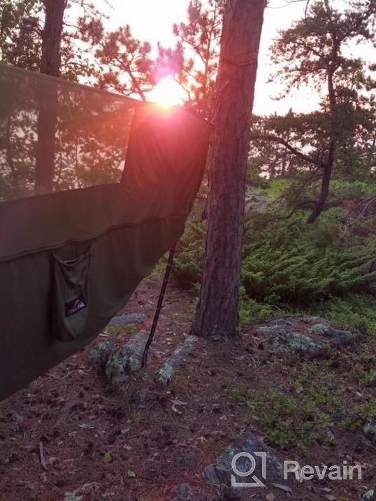 img 1 attached to AnorTrek Professional Camping Hammock: Lightweight, Portable Double With Mosquito Net & Tree Straps - Perfect For Hiking, Backpacking & More! review by Dustin Gabrielle