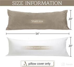 img 3 attached to 🐪 StangH Camel Beige Velvet Body Pillow Cover 20 x 54-inch - Super Soft Pregnancy Pillowcase for Nursery and Couch - Protect Your Bed Pillow - 1 Piece