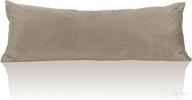 🐪 stangh camel beige velvet body pillow cover 20 x 54-inch - super soft pregnancy pillowcase for nursery and couch - protect your bed pillow - 1 piece logo
