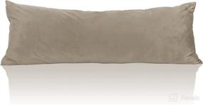 img 4 attached to 🐪 StangH Camel Beige Velvet Body Pillow Cover 20 x 54-inch - Super Soft Pregnancy Pillowcase for Nursery and Couch - Protect Your Bed Pillow - 1 Piece