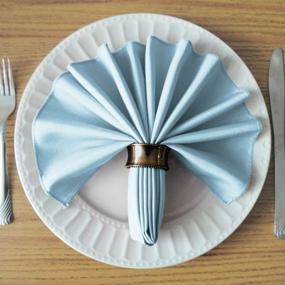 img 3 attached to Baby Blue 17X17 Inch Polyester Cloth Napkins - Set Of 6 From TableLinensforLess!