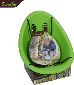 img 1 attached to Ergonomic Foam-Lined Shell Swurfer Kiwi Swing With Blister Free Rope And 3-Point Safety Harness For Ages 9 Months And Up
