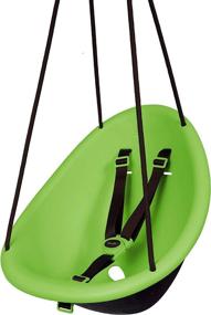 img 4 attached to Ergonomic Foam-Lined Shell Swurfer Kiwi Swing With Blister Free Rope And 3-Point Safety Harness For Ages 9 Months And Up