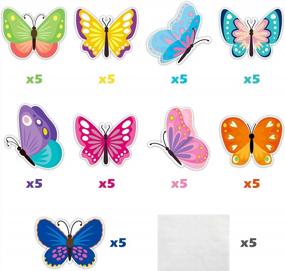 img 3 attached to BeYumi 45Pcs Butterfly Cutouts Springtime Wall Decals Bulletin Board Set Summer Wall Decoration For Garden Home Classroom School Baby Shower Birthday Party Supplies