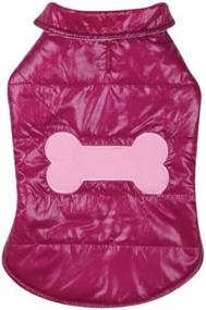 img 4 attached to 🐶 Casual Canine 16-Inch Deep Raspberry Polyester Snow Puff Dog Vest in Medium