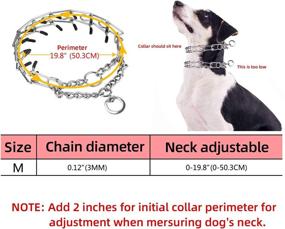 img 2 attached to Aheasoun Prong Collar for Dogs: 🐶 Safe & Effective Pinch Choke Collar (M, 3.0mm)