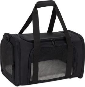 img 4 attached to Echohana Pet Carrier, Airline Approved Soft Sided Cat and Dog Travel 🐾 Carrier with Removable Fleece Pad - Ideal for Medium Large Puppies, Kittens, and Pets