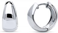 berricle маленькие модные серьги-кольца huggie с куполом из стерлингового серебра для женщин, 0,55 логотип
