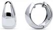 berricle sterling silver dome small fashion hoop huggie earrings for women, 0.55 logo
