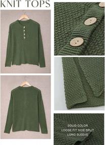 img 1 attached to Oversized Chunky Sweater For Women - Button Neck, Long Sleeves, Perfect For Fall - By BLENCOT