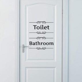 img 1 attached to DIY съемная наклейка на стену для ванной комнаты для домашнего декора-туалет знак аксессуары для дверей туалета