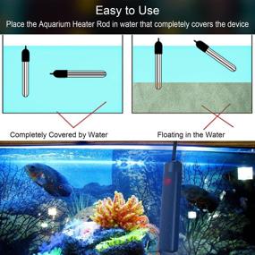 img 1 attached to 🐠 HIKEP Aquarium Heater Rod: Submersible Fish Tank Heater for Marine & Freshwater - Efficient Heating with Thermostatic Control LED