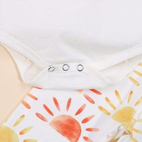 img 1 attached to Newborn Girl Clothes "You Are My Sunshine" Print Short Sleeve Romper Rainbow Legging Pant Summer Outfit