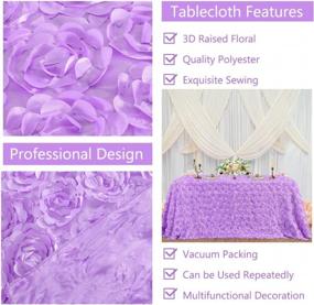 img 2 attached to Lavender-Themed Rustic Rosette: QueenDream’S Elegant Tablecloth For Weddings And Parties