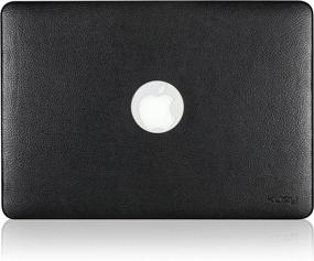 img 2 attached to Leatherette Hard Cover Shell Leather Case For MacBook Pro 13.3 Inch A1502, A1425 (2015-2012) - Black