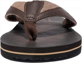 img 2 attached to Anbenser Mens Flip Flop Thong Sandals For Men Wide Width Arch Support - Brown, 7D(M)